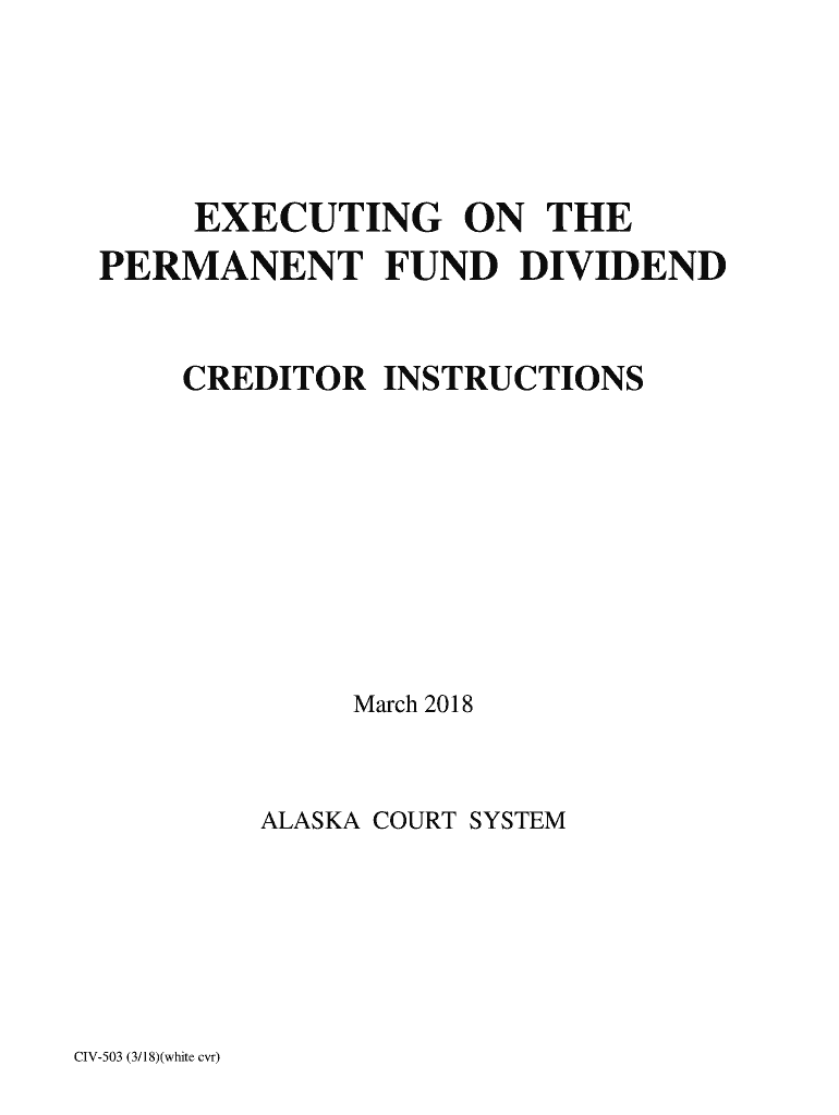 CIV 503 Executing on the PFD State of Alaska  Form