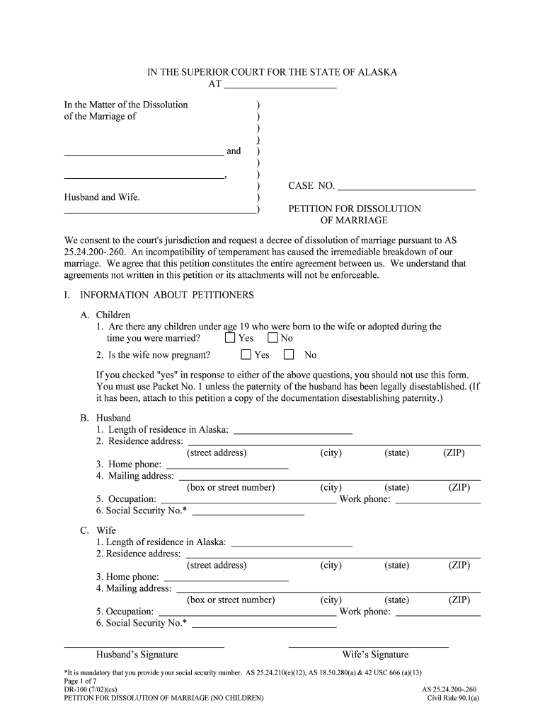 Dissolution of Marriage Legal Forms FindForms Com