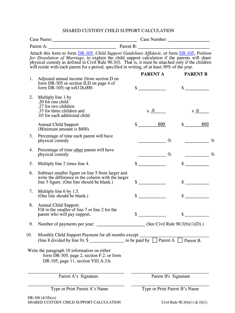 Alaska Child Support Worksheet for Hybrid Custody  Form