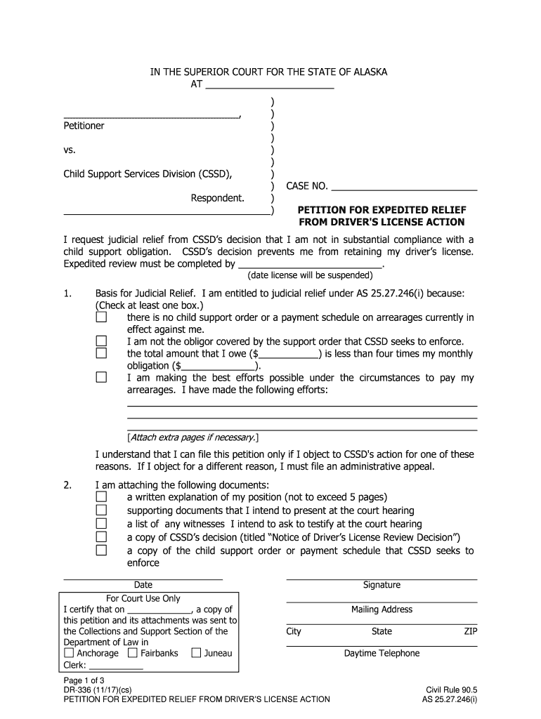 DR 360 Motion Packet Cover Sheet State of Alaska  Form