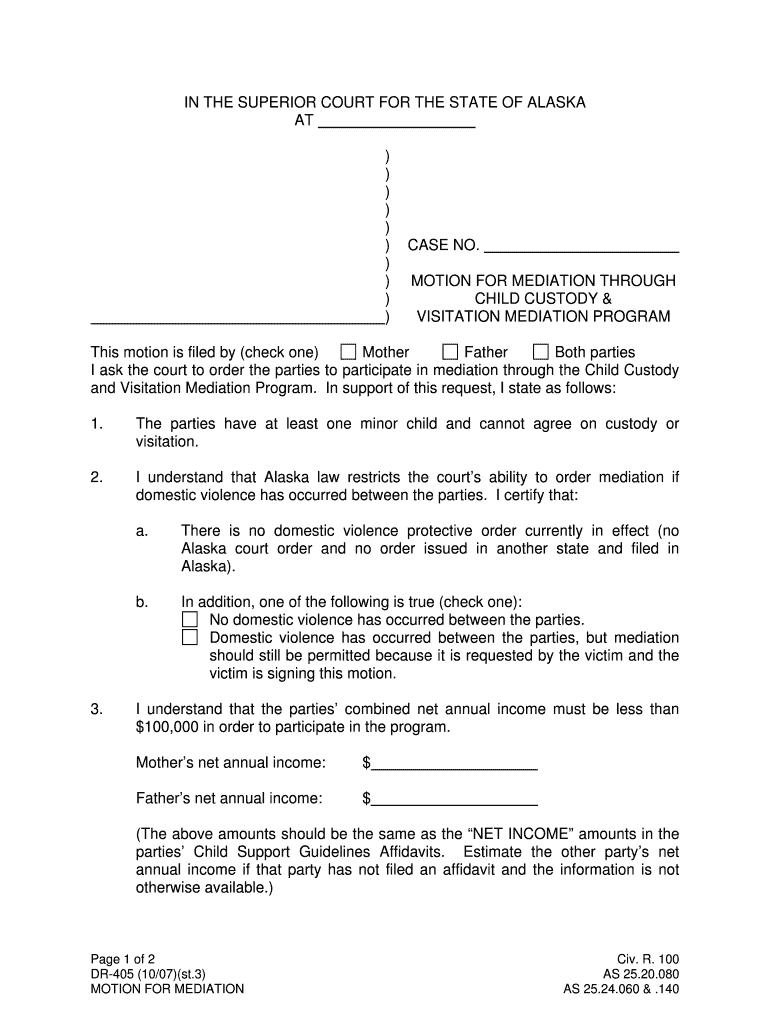 VISITATION MEDIATION PROGRAM  Form