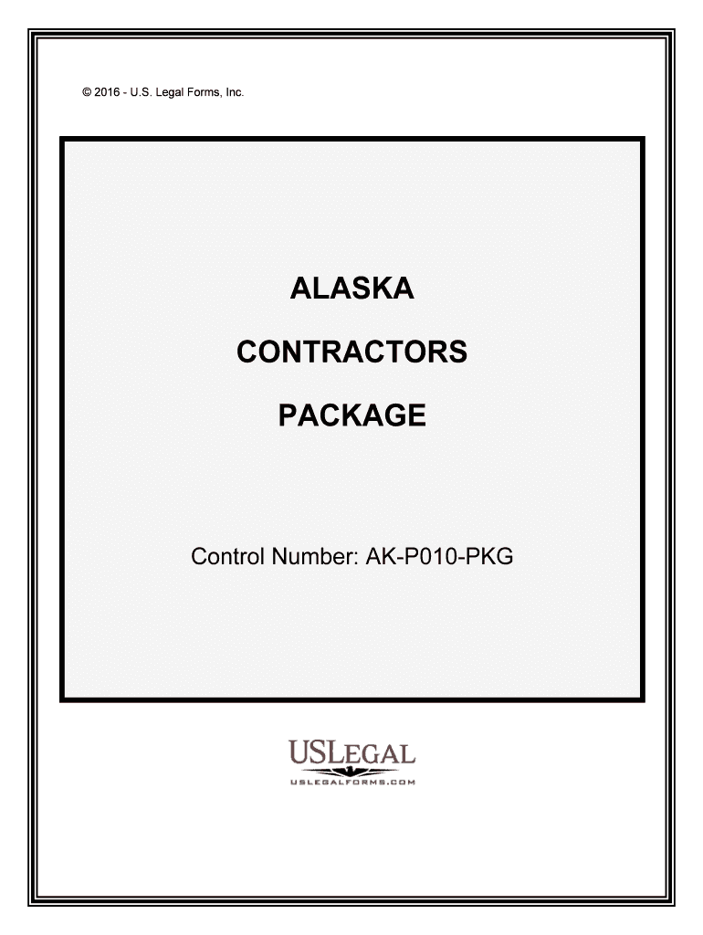 Fillable Online ALASKA SITE WORK CONTRACTORS PACKAGE Fax  Form