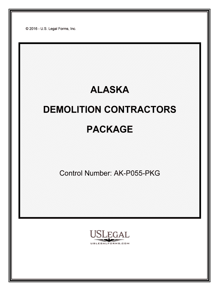 Demolition Contractors Forms PackageUS Legal Forms