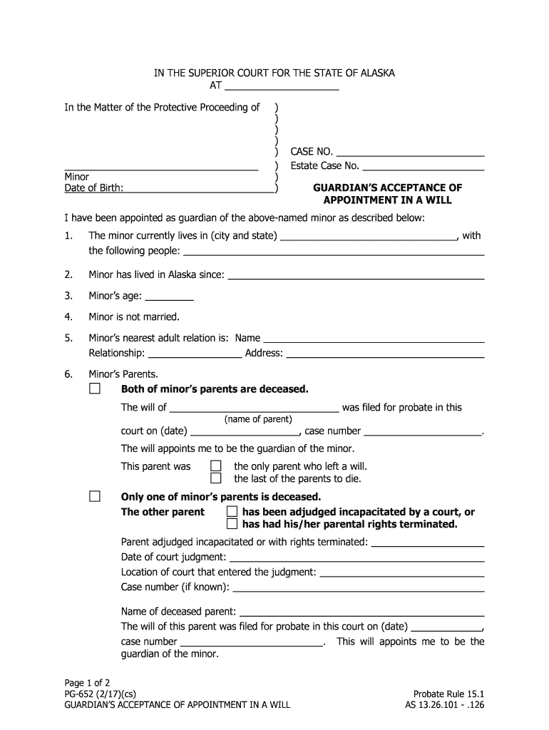 PG 610 State of Alaska  Form