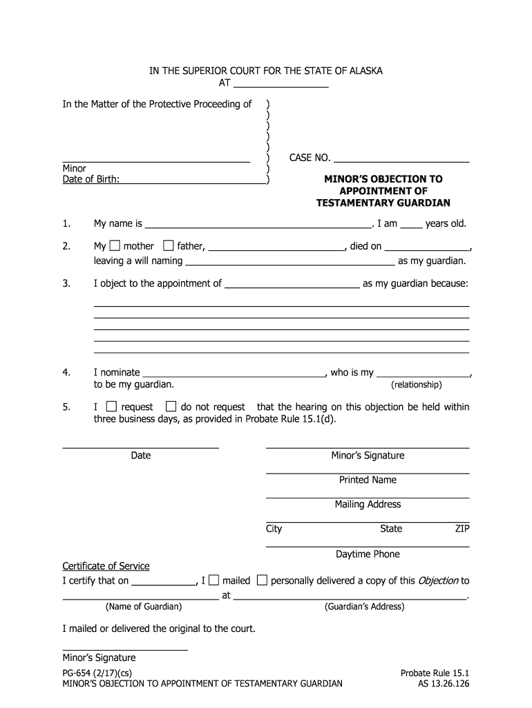 PG 615 Parent's Consent State of Alaska  Form