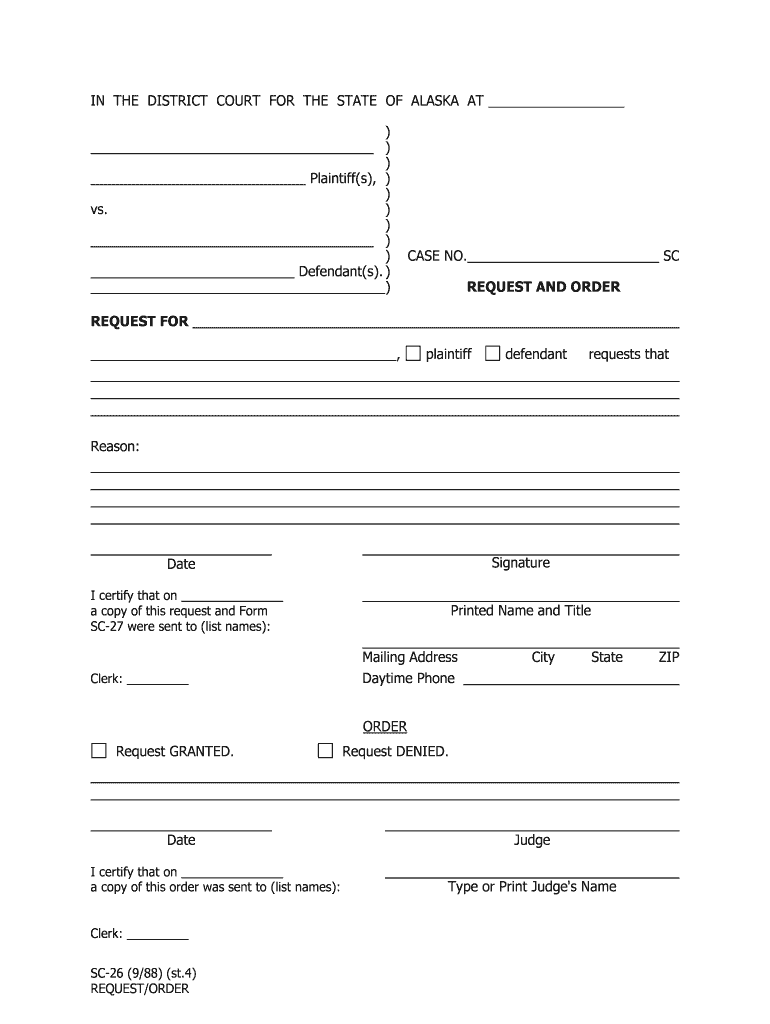 A Copy of This Request and Form