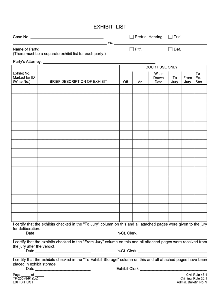 Name of Party  Form