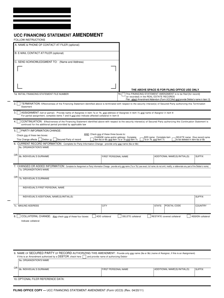 UCC Financing Statement UCC1Pdf Fpdf DOC DocxIdaho  Form