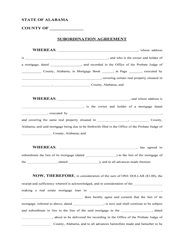 CLTA Subordination Agreement Form a Existing Deed of