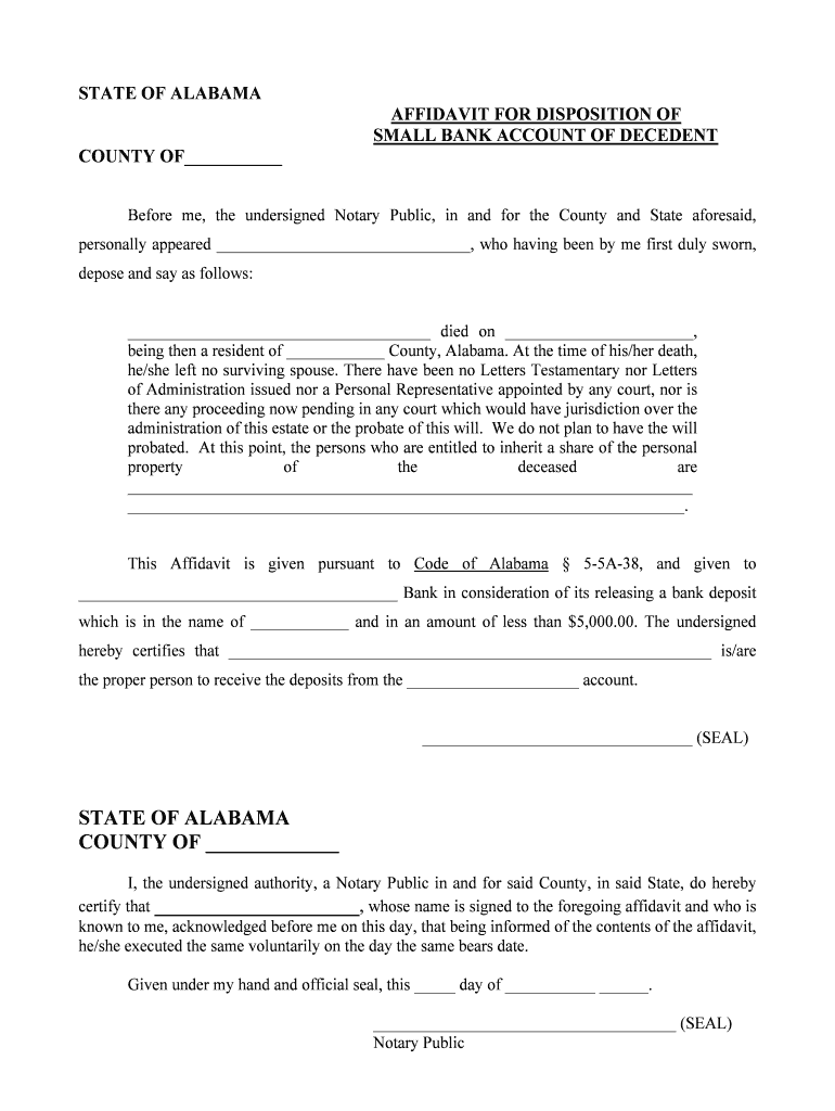 AFFIDAVIT Before Me, a Notary Public in and for Said County  Form