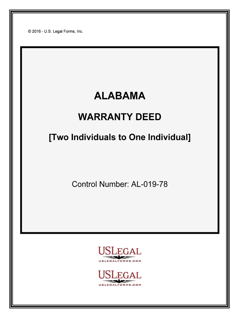 Alabama General Warranty Deed Form WordPDF