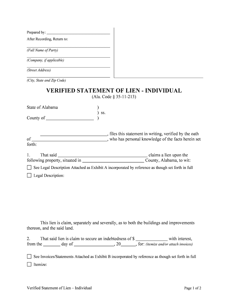 33 993 Procedure to Perfect Lien; Notice and Claim of Lien  Form