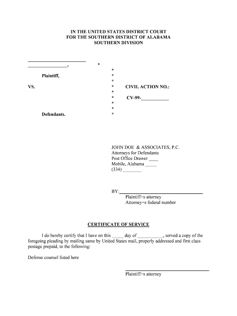 Local Rules Southern District of Alabama United States  Form