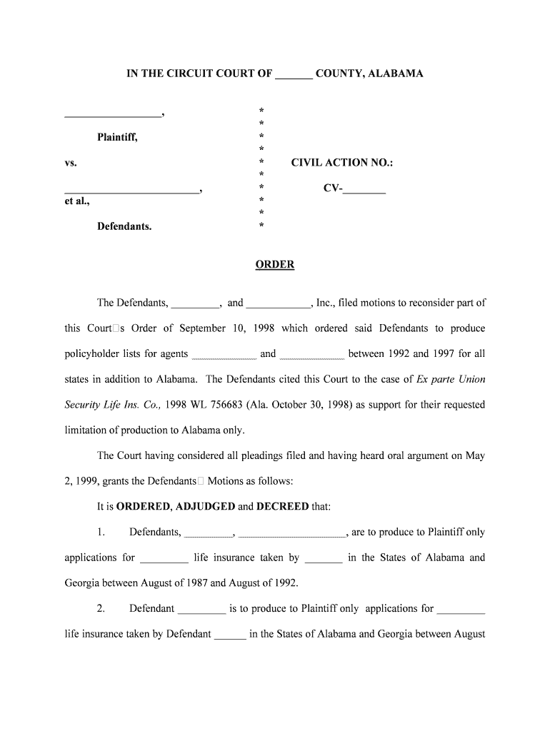 Guaranty Nat Ins Co V Beeline Stores, Inc , 945 F Supp  Form