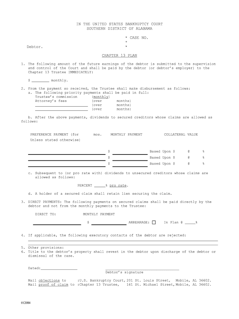 The Following Amount of the Future Earnings of the Debtor is Submitted to the Supervision  Form