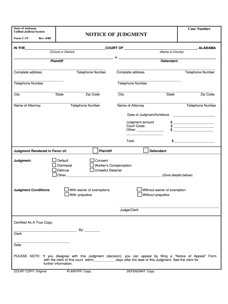 Date of Judgmentforfeiture  Form