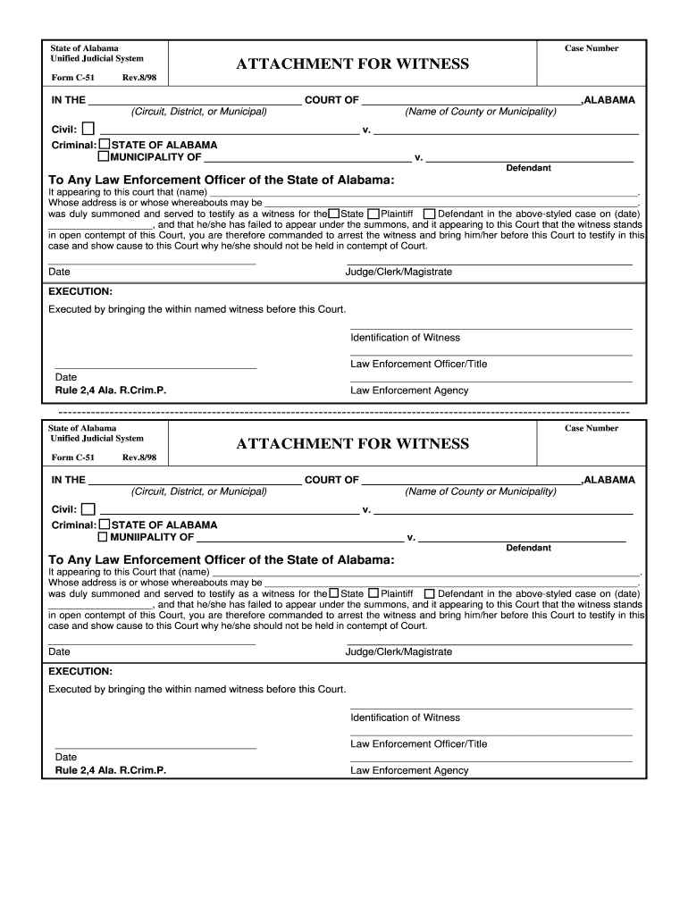 ATTACHMENT for WITNESS  Form