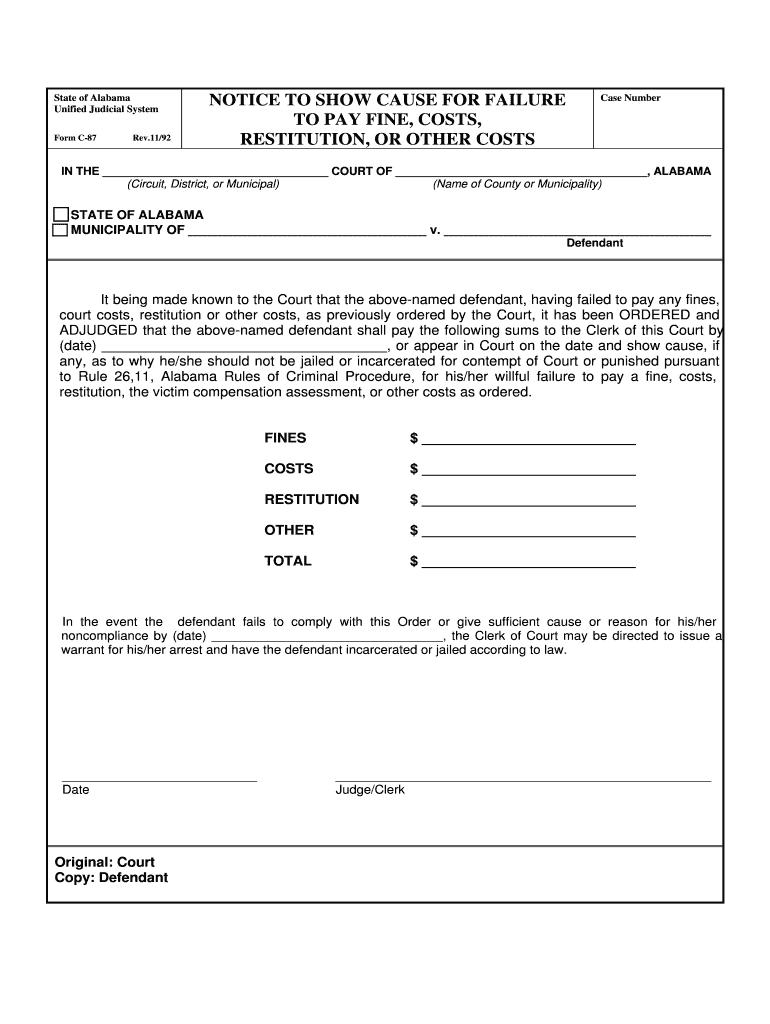 State of Alabama EXPLANATION of RIGHTS of YOUTHFUL Case  Form