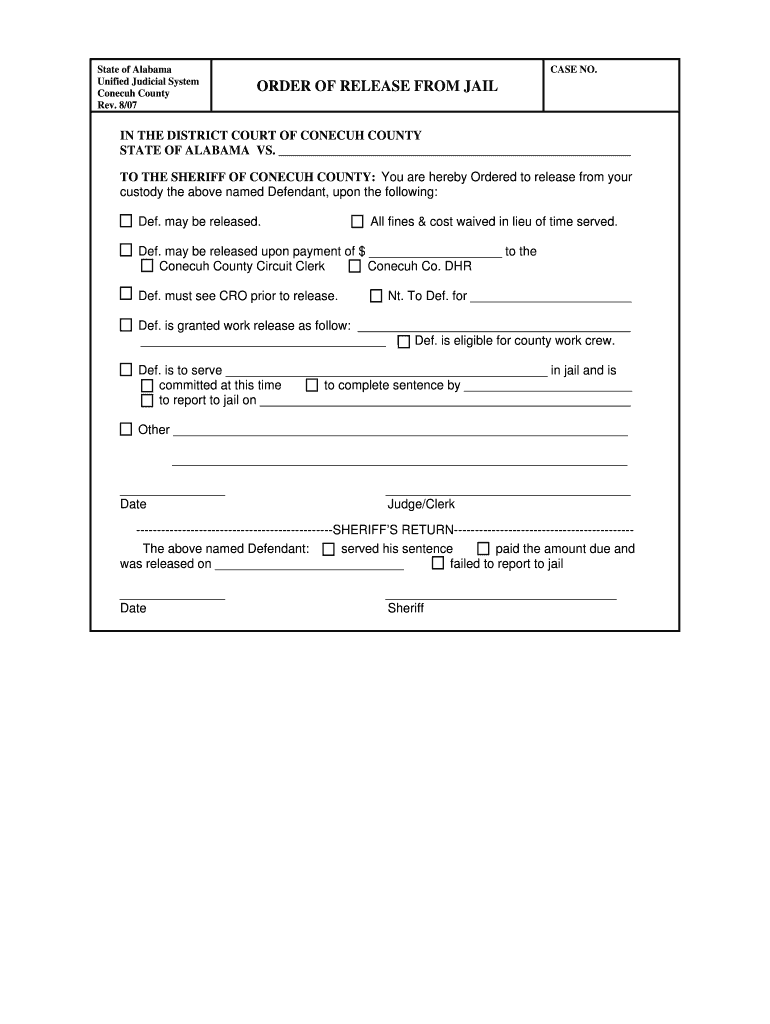 Conecuh County  Form