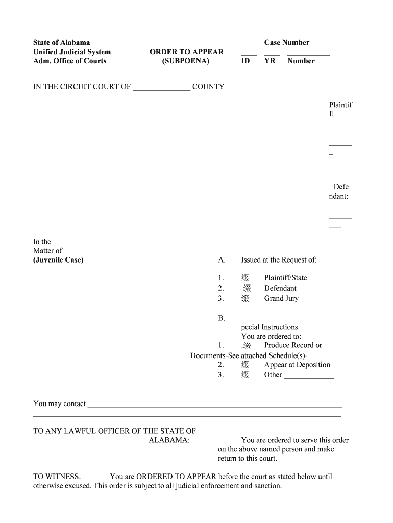 The Who, When and How in the State of Alabama NCJRS  Form