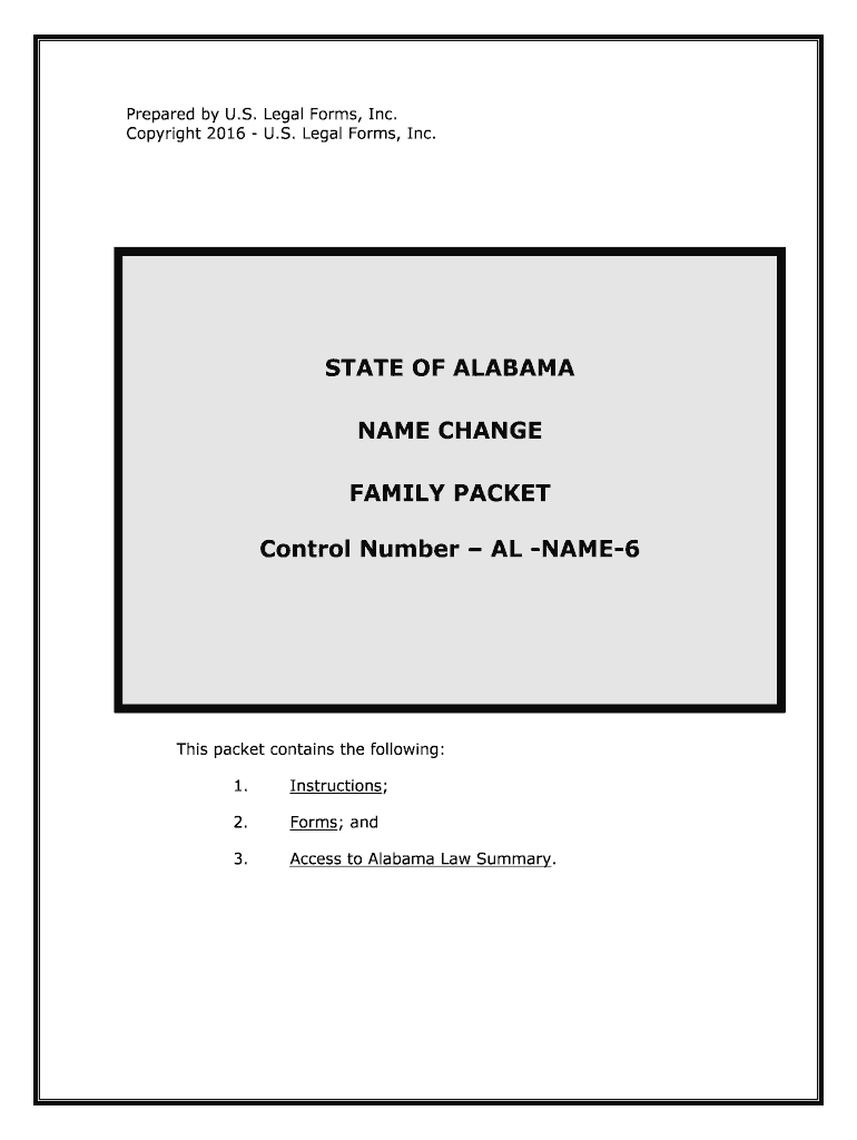 Name Change in AlabamaForm to Change NameUS Legal