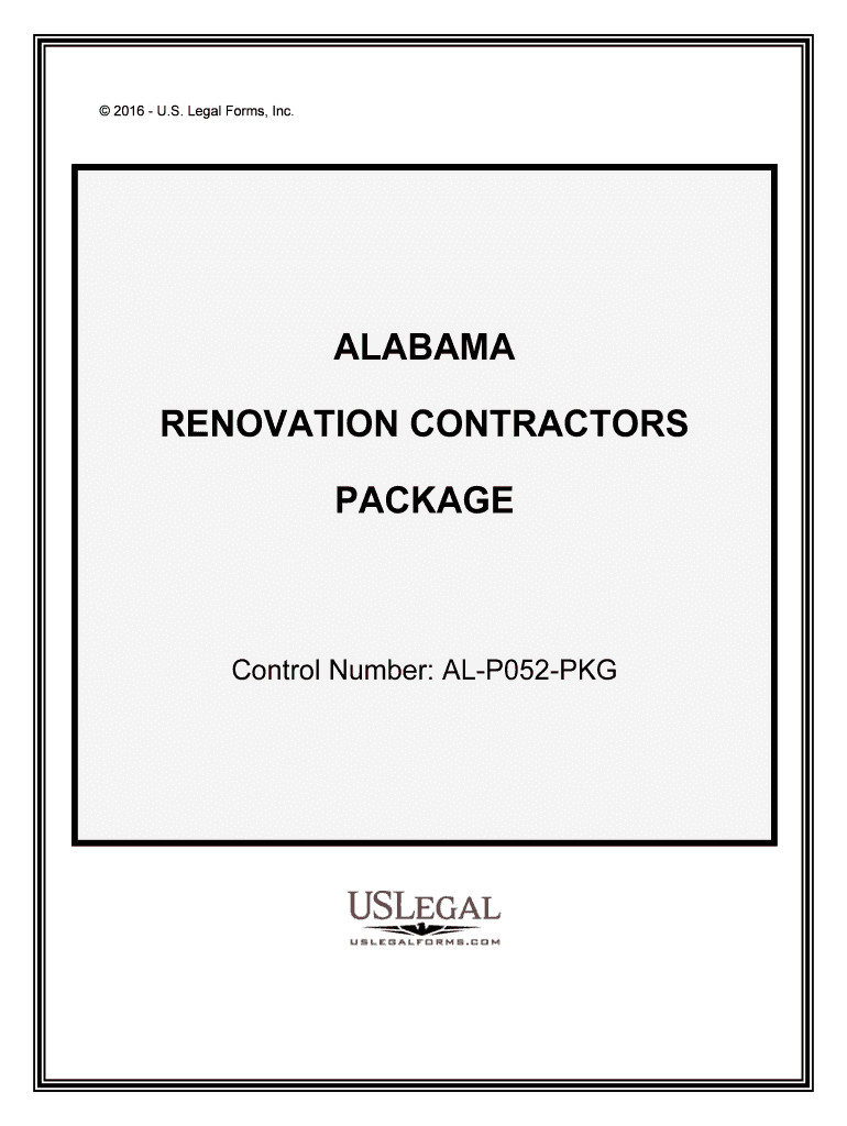 Control Number AL P052 PKG  Form