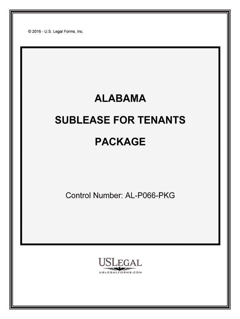 SUBLEASE for TENANTS  Form