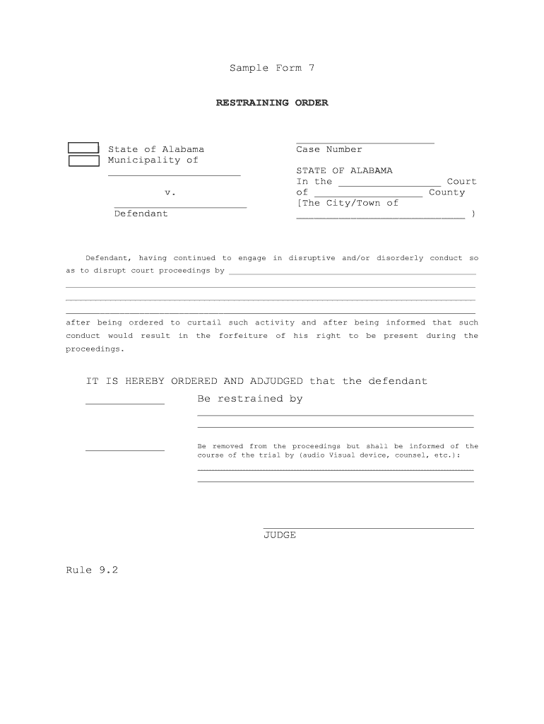 SAMPLE FORM 49 ORDER of PROBATION