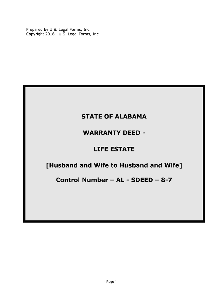 Alabama Warranty Deed from Husband and Wife US Legal Forms