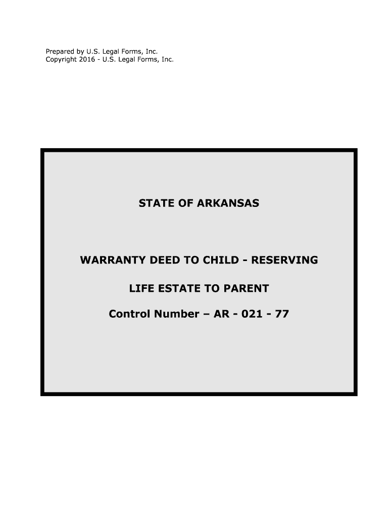 Control Number AR 021 77  Form