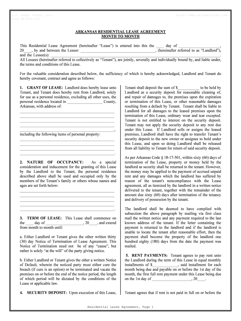 Form AR 864 1LT