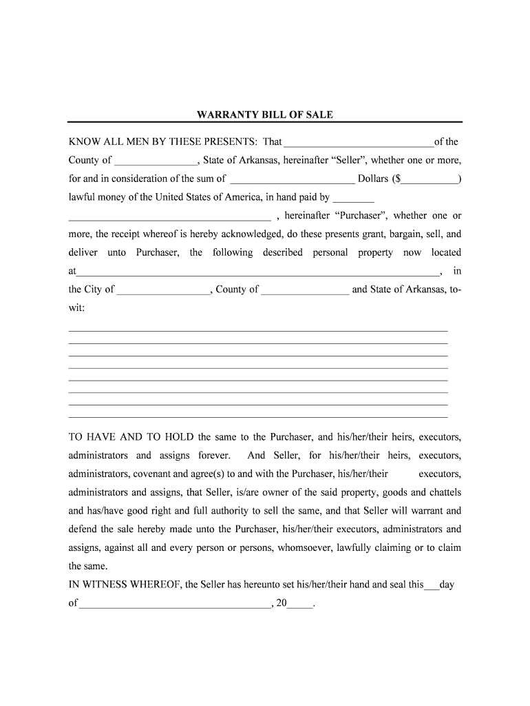 BILL of SALE and SALES AGREEMENT  Form