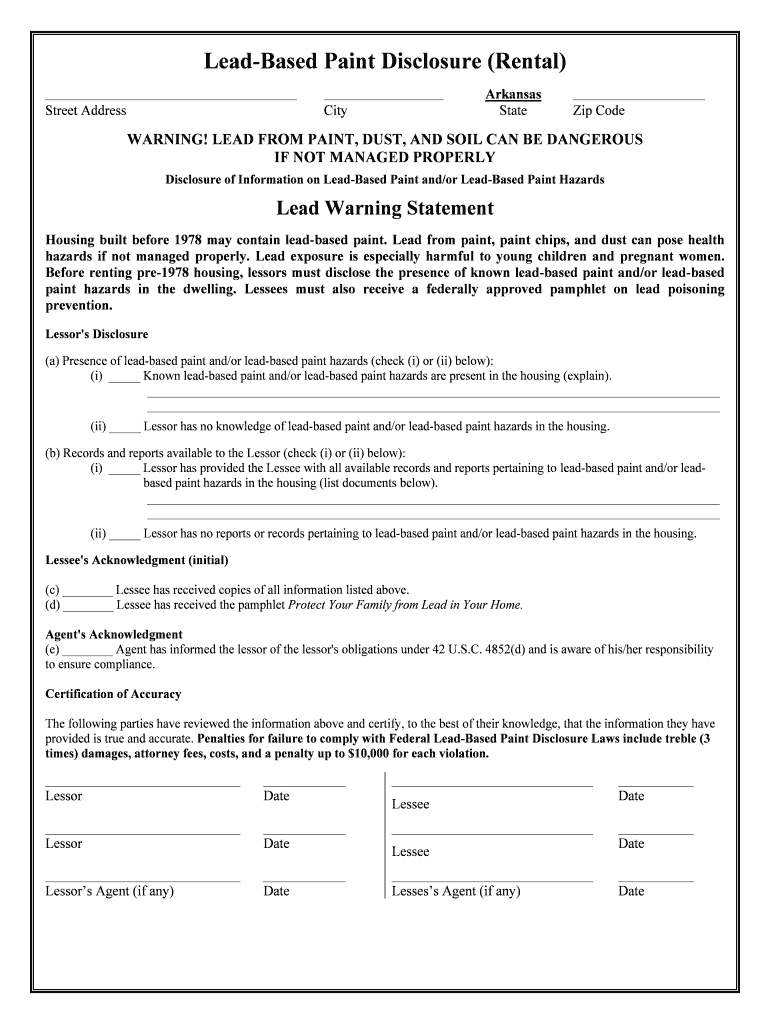 Fill and Sign the Form51 699 Lead Based Paint Disclosure Oregon Rental 