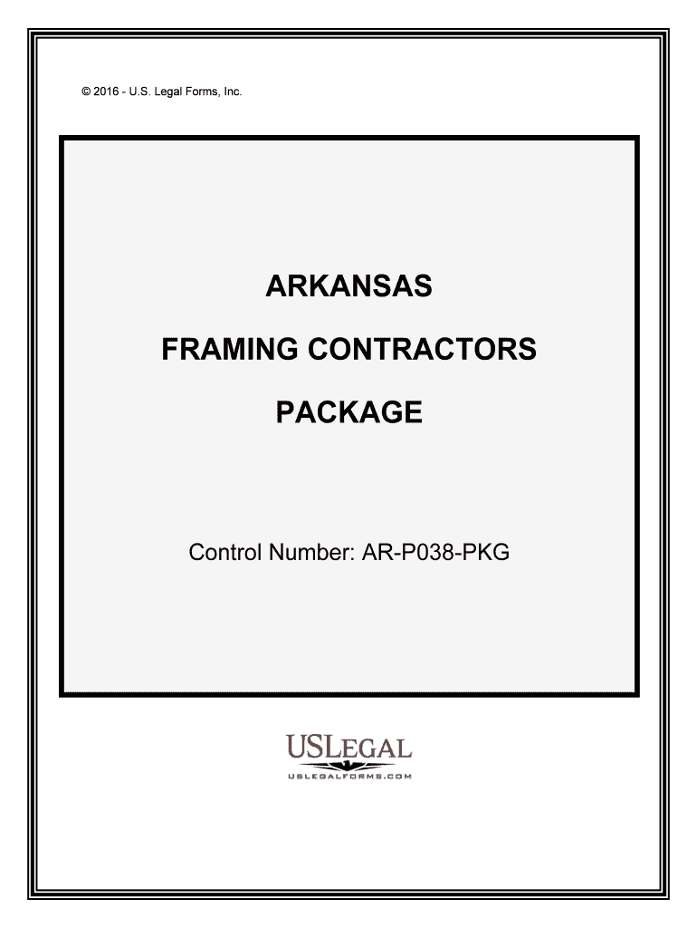 Control Number AR P038 PKG  Form