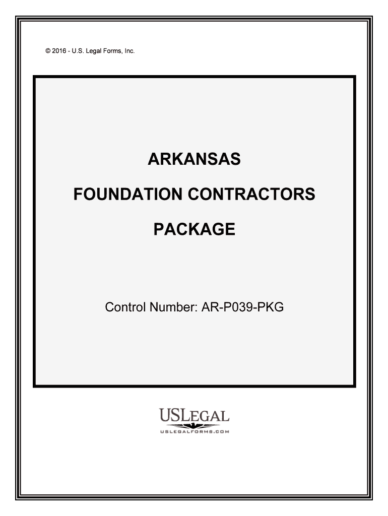 FOUNDATION CONTRACTORS  Form