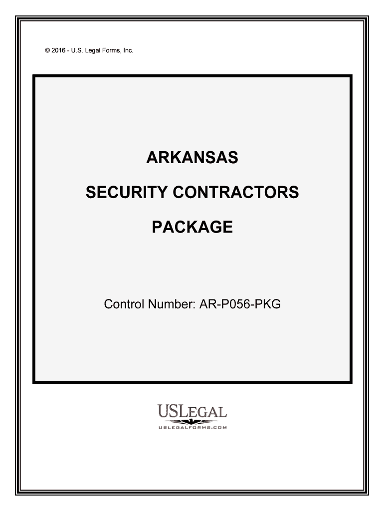 Control Number AR P056 PKG  Form