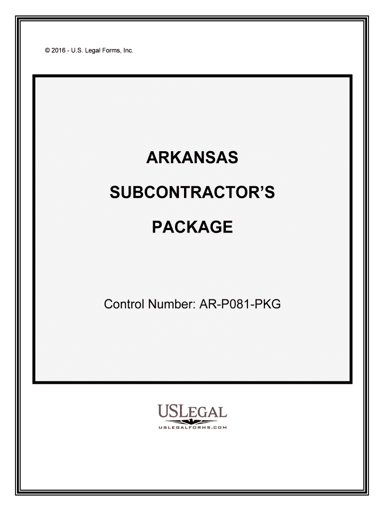 Control Number AR P081 PKG  Form