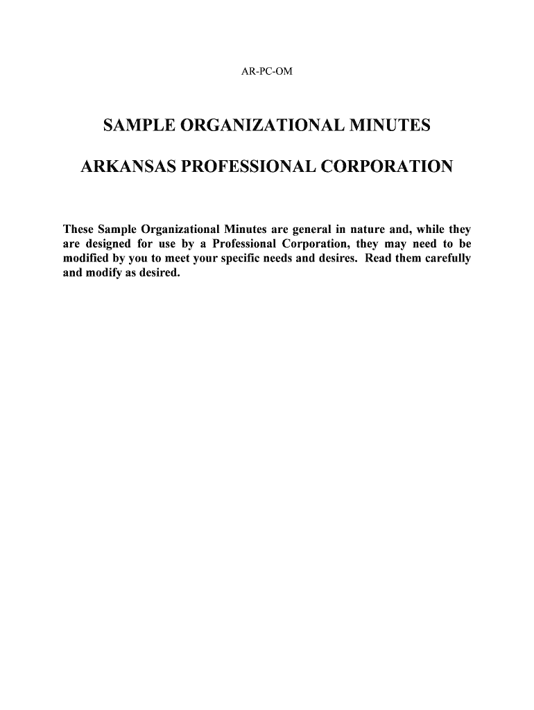 ARKANSAS PROFESSIONAL CORPORATION  Form