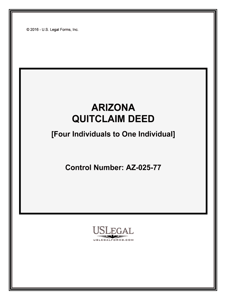 Arizona Quit Claim Deed Form WordPDFeForms