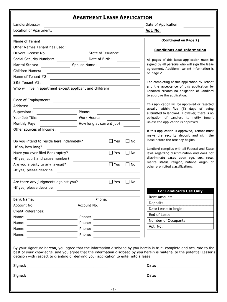 Who Will Live in Apartment Except Applicant and Children  Form