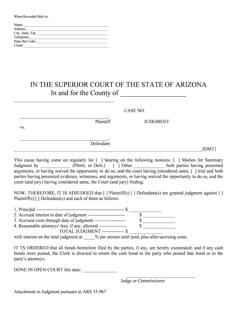 This Cause Having Come on Regularly for Hearing on the Following Motions Motion for Summary  Form