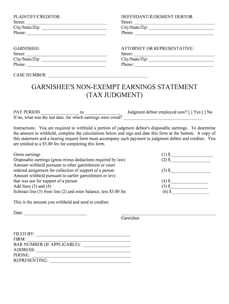 PLAINTIFFCREDITOR  Form