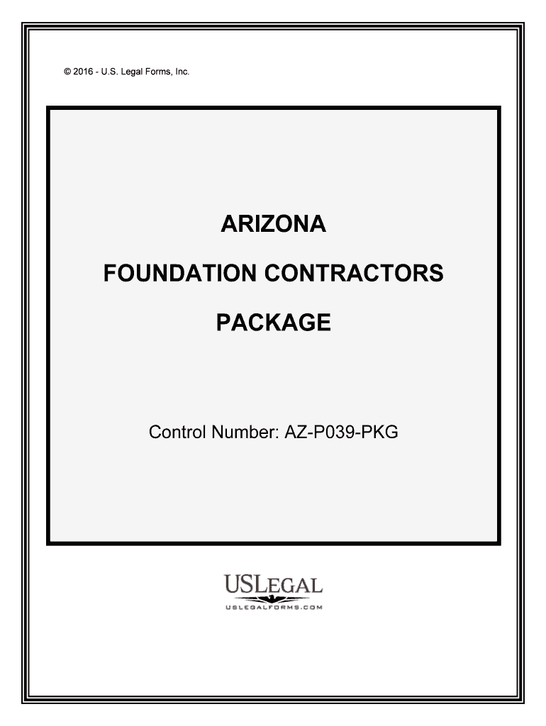 Control Number AZ P039 PKG  Form