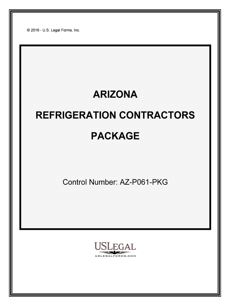 Control Number AZ P061 PKG  Form