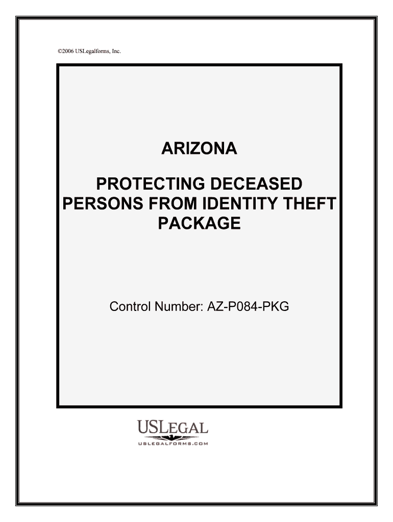 Control Number AZ P084 PKG  Form