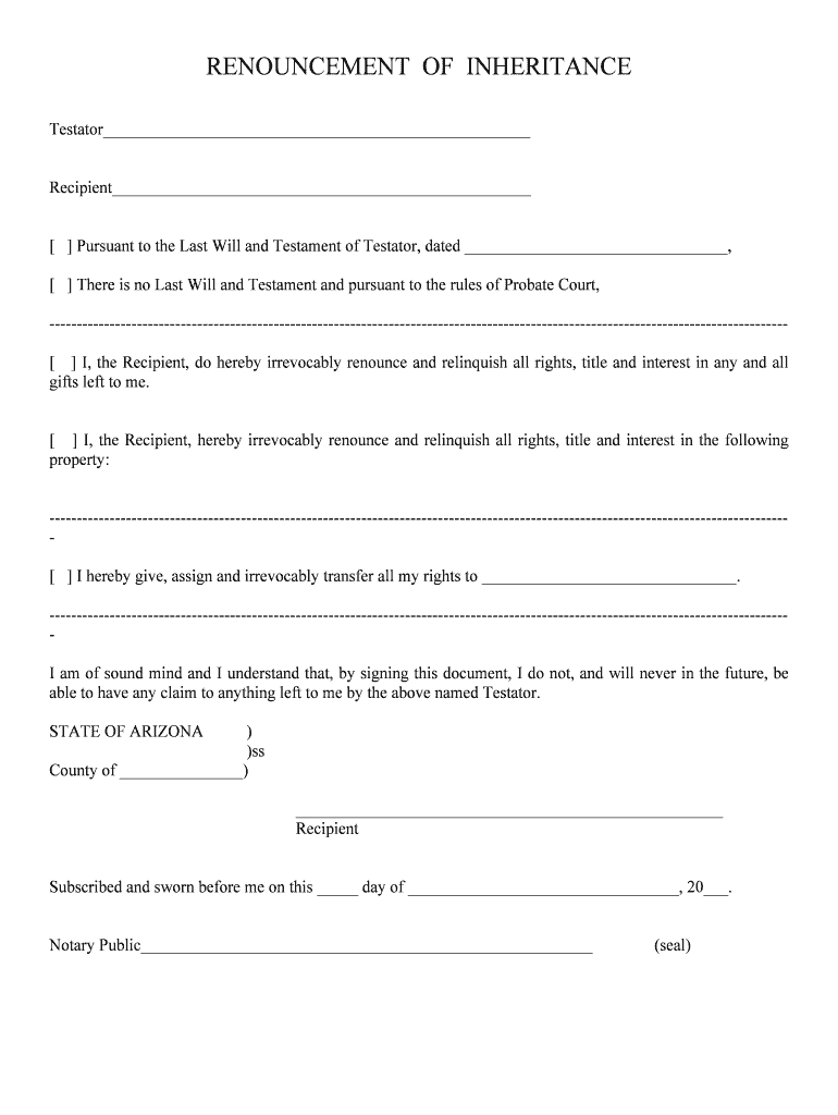 Handling a Predeceased Beneficiary's Share of an Estate  Form