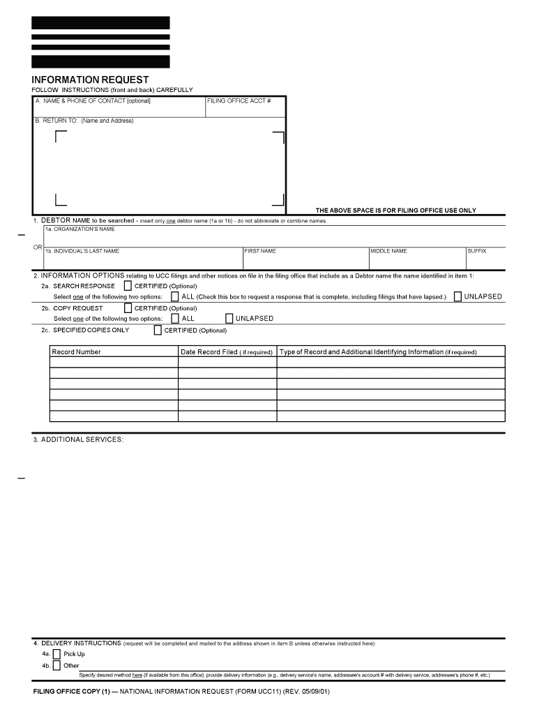 UCC 11 Information Request UCC 11Pdf Fpdf DOC DOCX