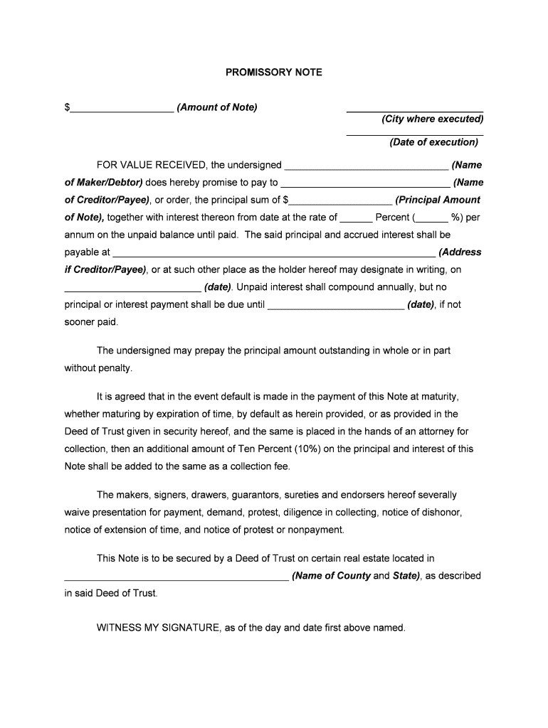 PROMISSORY NOTE for VALUE RECEIVED Maker Property Payee Note  Form
