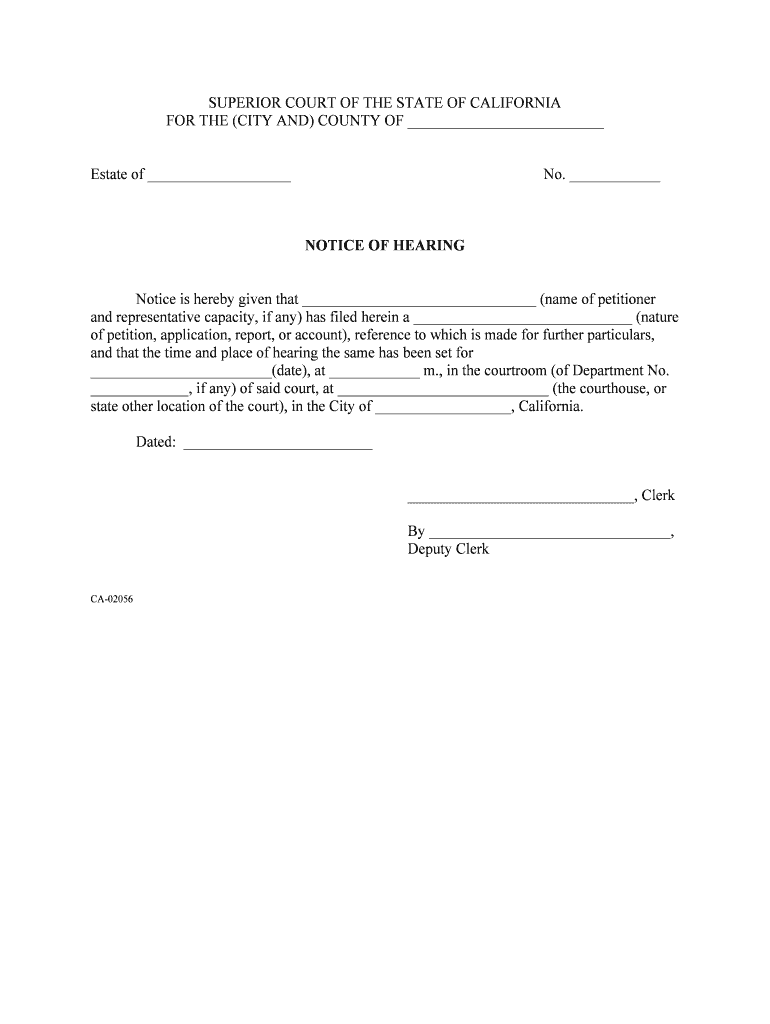 California Law Probate Code Pg 31 Chapter 2 Mailing in  Form