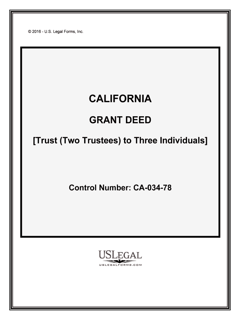 Trust Two Trustees to Three Individuals  Form